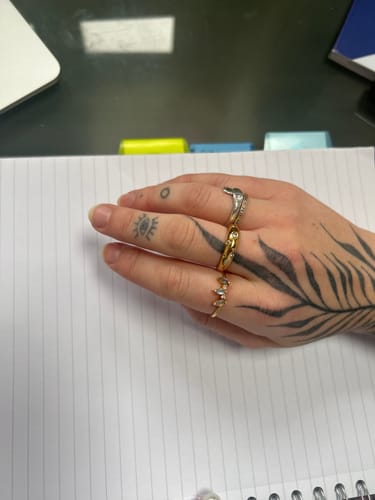 Customer photo review of Sparkle Dome Ring (Gold Vermeil)