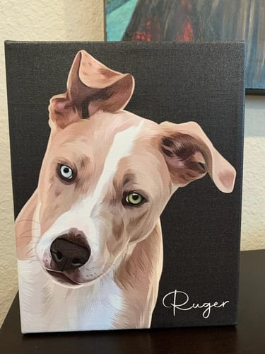 Customer photo review of Pet Art Canvas Wrap