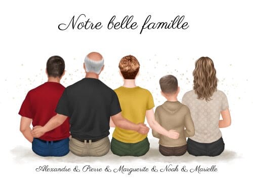 Customer photo review of Affiche Personnalisée - Parents et enfants - Notre famille