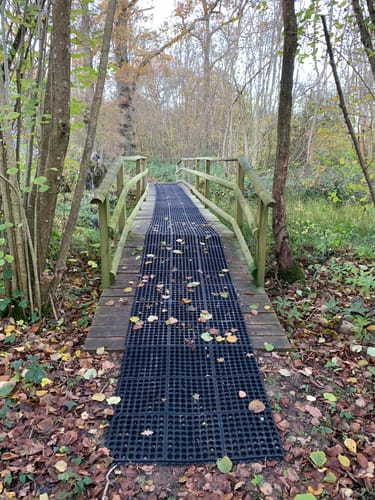 Customer photo review of Non-Slip Rubber Decking Matting with Drainage Holes Durable, Weather-Resistant, Easy to Clean Ideal for Decks, Patios, Balconies & Pools