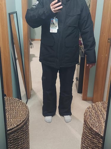 Customer photo review of Men's Ski Jacket and Pants Set Winter Outdoor Ski Suit