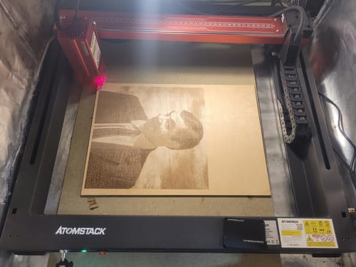 Customer photo review of AtomStack A12 PRO Optical Power 12W Laser Engraver