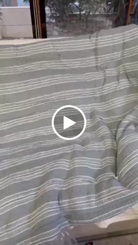 Customer video review of Striped Comfy Müslin Yorgan Mavi-Beyaz