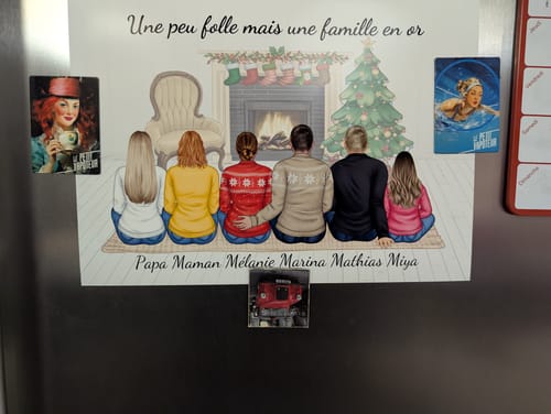 Customer photo review of Affiche Personnalisée - Papa Maman et Enfants Noël