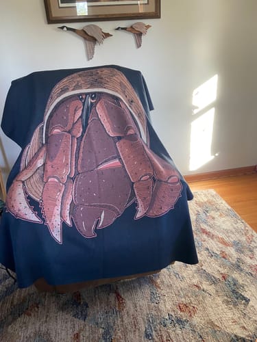 Customer photo review of Dog With Bow Tie - Custom Knitted Blanket