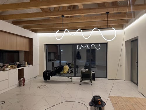 Customer photo review of WOMO Rope Led Linear Brass Chandelier-WM2059a