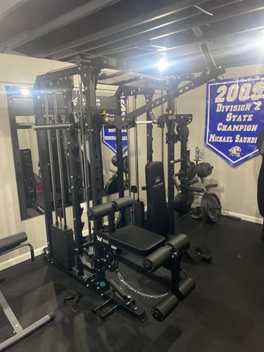 Customer photo review of Major Fitness B52 All-In-One Home Gym Smith Machine