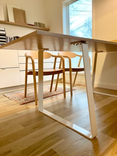 Customer photo review of QUICK SHIP | Bell-Shape Flat Bar Legs | 28" x 30" | Set of 2
