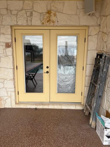 Customer photo review of Raise & Lower Blinds Glass and Frame Kit (Full Lite)