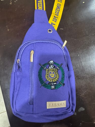 Customer photo review of Omega Psi Phi Crossbody Bag