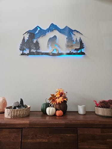 Customer photo review of Yosemite Night Bigfoot - Metal Wall Art