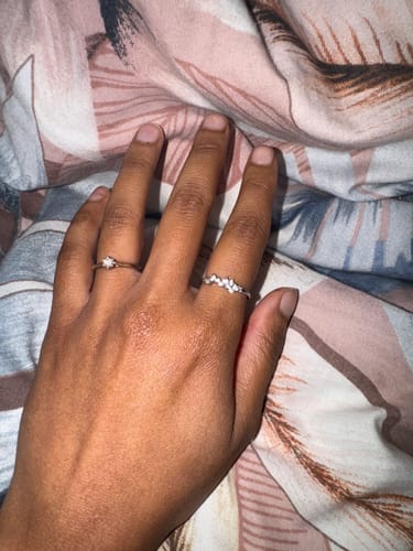 Customer photo review of Crystal Jewel Ring in Silver