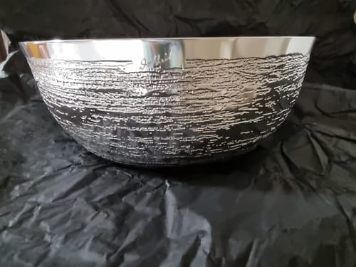 Customer photo review of Small Salad Bowl (Straight Sided) - Swirl