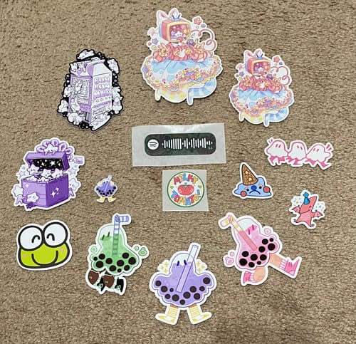 Customer photo review of Boba Ghost Stickers