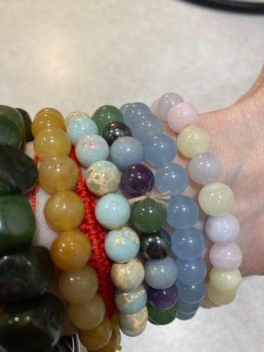 Customer photo review of Skyblue Jade Bracelet