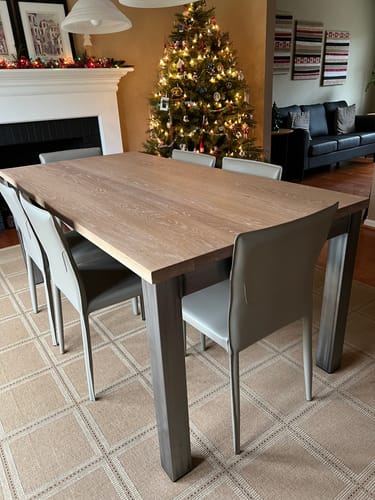 Customer photo review of Industrial Edge Dining Table