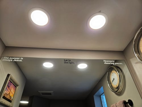 Customer photo review of The Answer is Always Jesus Decal