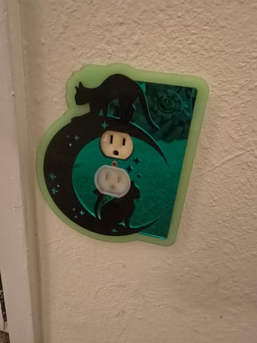 Customer photo review of Meow at the Moon Outlet Cover