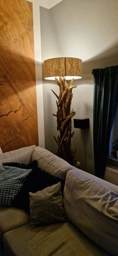 Customer photo review of Stehlampe Teakholz BLUMA | Höhe 180 cm | inkl. Lampenschirm