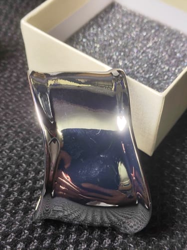 Customer photo review of TinyPresent Small Bone Cuff in 18k Gold