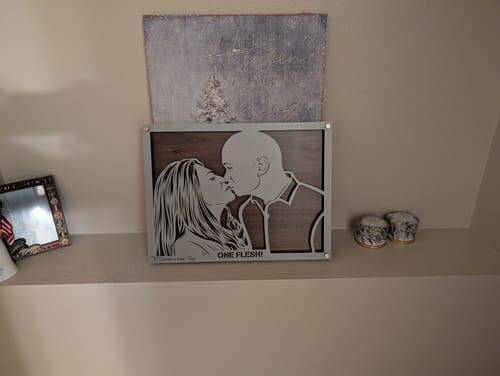 Customer photo review of Custom Metal Portrait