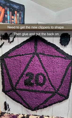 Customer photo review of Tufting Starter Kit — Extra Fabric