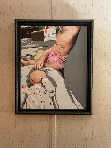 Customer photo review of YOUR PHOTO AS PAINT BY NUMBERS