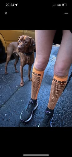 Emma M. review of Calf Compression Support Sleeve For Shin Splint Pain Relief image 1 out of 2