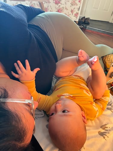 Customer photo review of Wispy Cloud Diaper Monthly Box