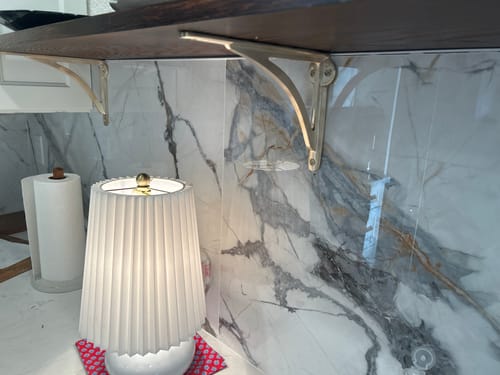 Customer photo review of Arched Shelf Bracket - BRASS BRUSHED/SATIN