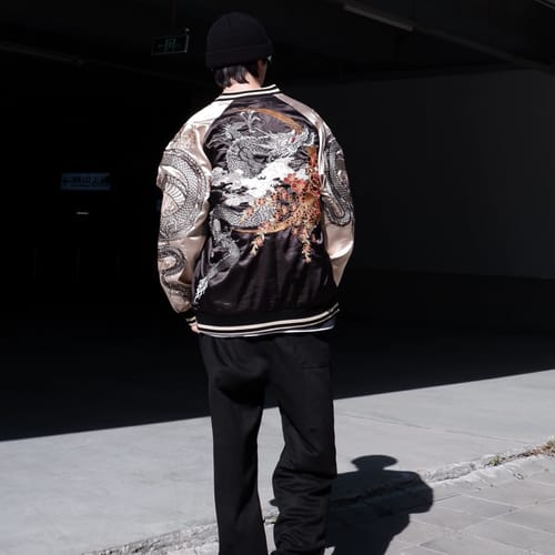 Customer photo review of Yokosuka Dragon Embroidery Sukajan Jacket