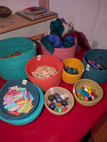 Customer photo review of 3 Jutekörbchen im Set (respiin, ocean)