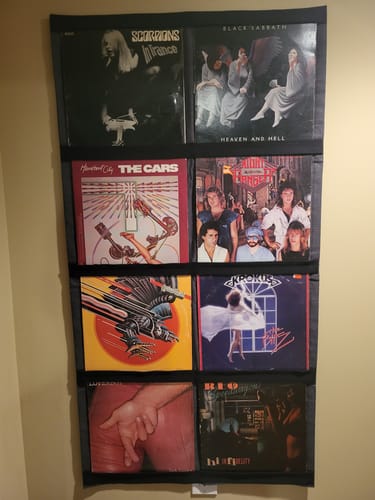 Customer photo review of 12" Vinyl Record Display Frame - LP Wall Storage