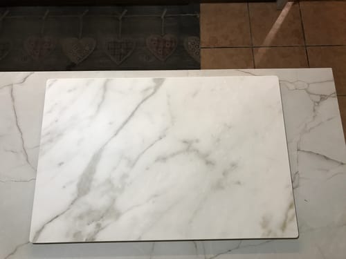 Customer photo review of Tagliere Golden White Satin - Opaco - 40x60cm