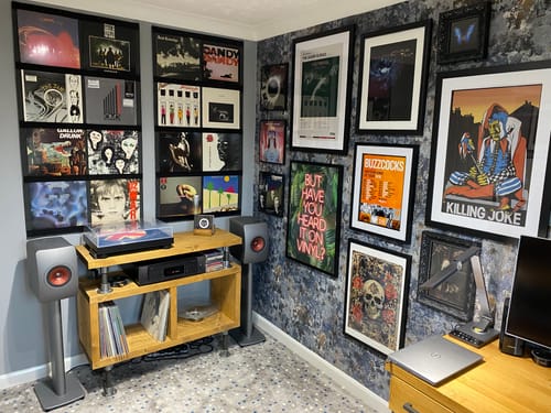 Customer photo review of 12" Vinyl Record Display Frame - LP Wall Storage