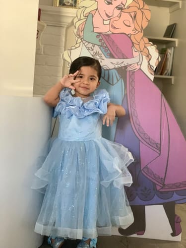 Customer photo review of Cute Baby Girl First Communion Dress Toddler Beauty Pageant Princess Dress