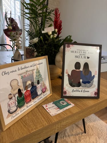 Customer photo review of Affiche Personnalisée - Maman et Enfants Noël