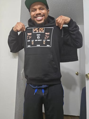 Customer photo review of Scoreboard Hoodie