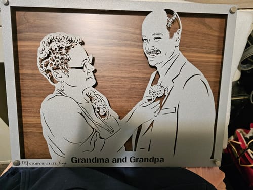 Customer photo review of Wedding Anniversary Metal Portrait