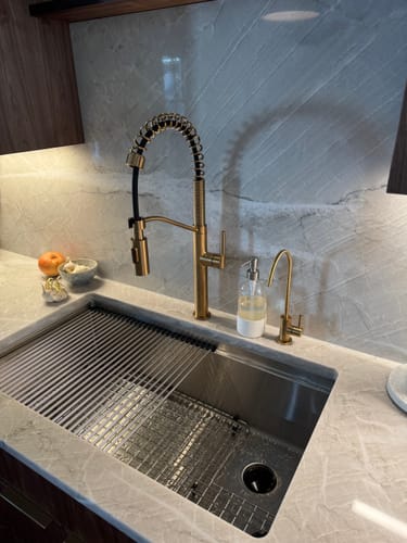 Customer photo review of 33" Workstation Sink - Offset Drain Right- Single Bowl (5LS33R) - Create Good Sinks