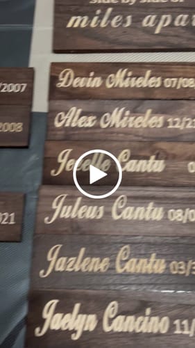 Customer video review of Personalized Grandkids Hanging Sign (Engraved) Family Keepsake