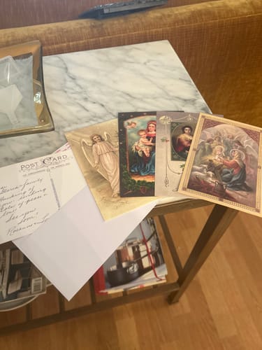 Customer photo review of New! Religious Vintage Christmas Post Cards – 24 to 96 New Restored Cards w/wo Envelopes – Beautiful and Inspirational