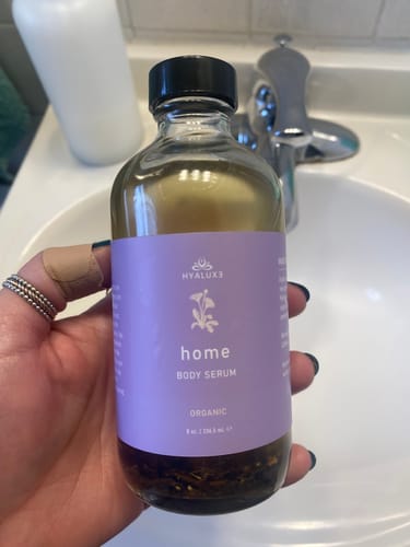 Customer photo review of HOME: Infused Castor Oil Serum for Digestive and Lymphatic Health
