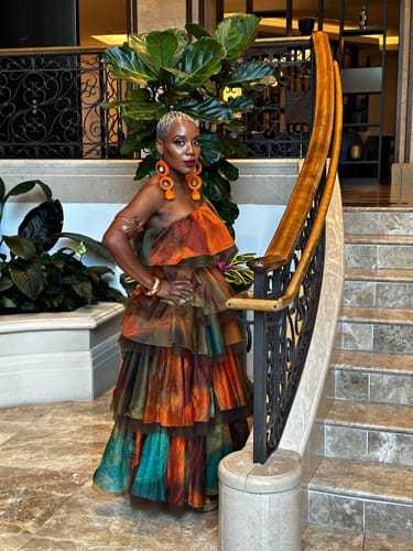 Customer photo review of Goddess Arm Cuffs