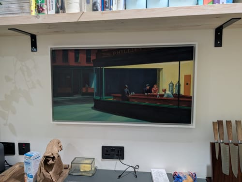 Customer photo review of Nighthawks Canvas Print