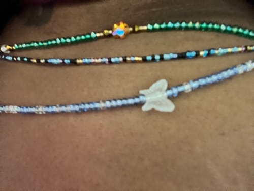 Customer photo review of Goddess Vibrations Lux Tie On Waist Beads