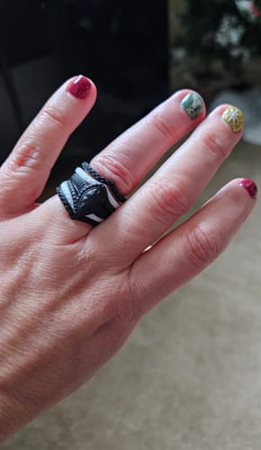 Ashley M. review of Rinfit Silicone Rings for Women - Marquise with 4 Stackable Rings - Silicone Diamond Rings Wedding Bands Women image 1 out of 2