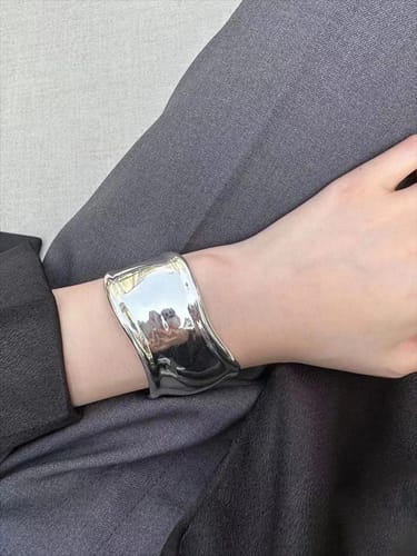 Customer photo review of TinyPresent Small Bone Cuff in 18k Gold
