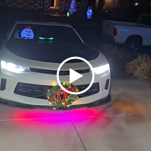 Customer video review of Chevy Camaro Front Illuminated LED Bowtie Grille Emblem Glowtie Badge kit White/RGB/Blue 2016-2024