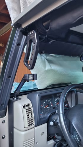 Customer photo review of CMM Offroad TJ/LJ/YJ Billet Front Grab Handles (1987 - 2006)